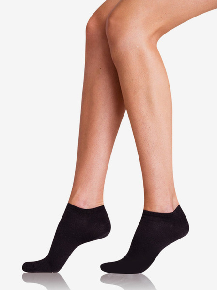 Bellinda Sada dvou dámských ponožek v černé barvě Bellinda COTTON IN-SHOE SOCKS 2x