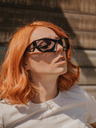 VEYREY VeyRey Unisex futuristické sluneční brýle Calictor černé univerzální