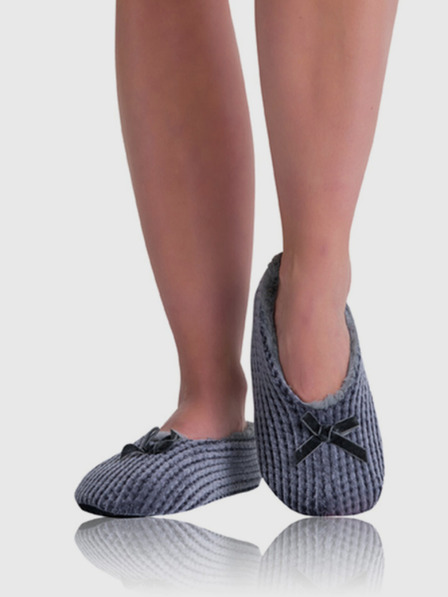 Bellinda Šedé dámské domácí bačkory BELLINDA Home Shoes