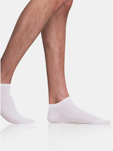 Bellinda Bílé pánské ponožky Bellinda BAMBUS AIR IN-SHOE SOCKS