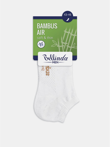 Bellinda Bílé pánské ponožky Bellinda BAMBUS AIR IN-SHOE SOCKS