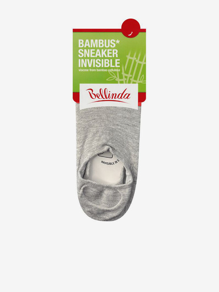 Bellinda Šedé unisex ponožky Bellinda BAMBUS SNEAKER SOCKS