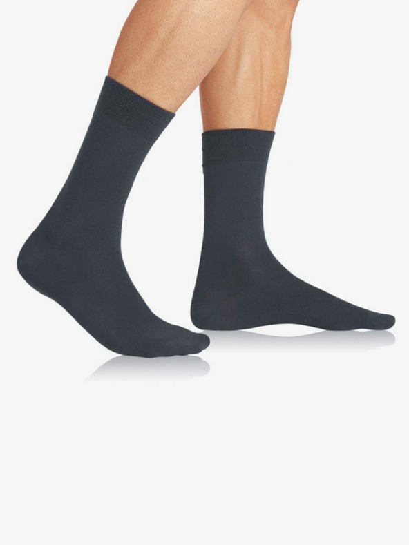 Bellinda Tmavě šedé pánské ponožky Bellinda GENTLE FIT SOCKS