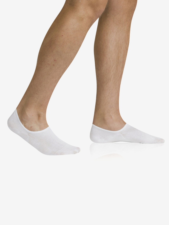 Bellinda Bílé unisex ponožky Bellinda BAMBUS SNEAKER SOCKS