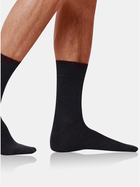Bellinda Tmavě šedé pánské ponožky Bellinda COTTON MAXX MEN SOCKS