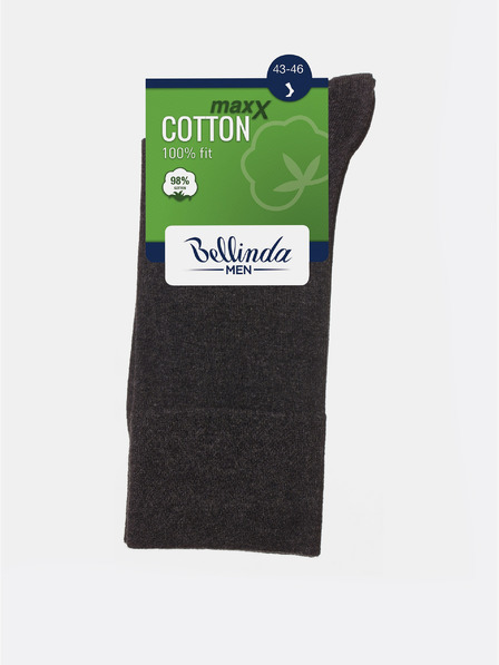 Bellinda Tmavě šedé pánské ponožky Bellinda COTTON MAXX MEN SOCKS