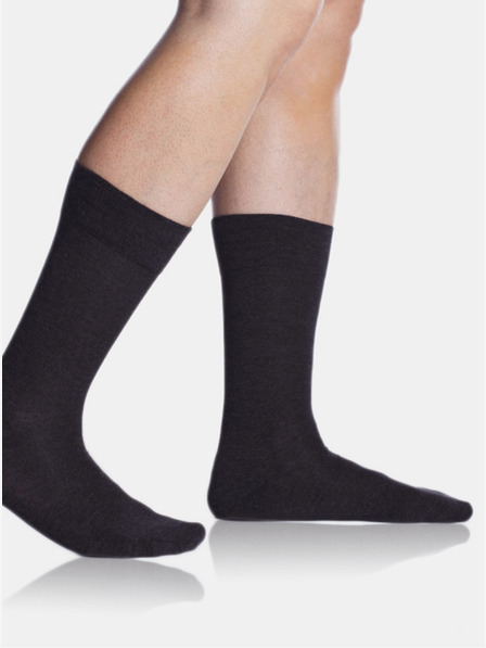 Bellinda Tmavě šedé pánské ponožky Bellinda BAMBUS COMFORT SOCKS