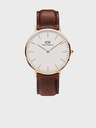 Daniel Wellington Hnědé hodinky s koženým řemínkem Daniel Wellington Classic St Mawes