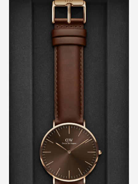 Daniel Wellington Tmavě hnědé pánské hodinky Daniel Wellington Classic