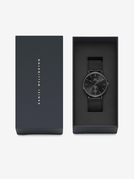 Daniel Wellington Černé pánské hodinky Daniel Wellington Classic Ashfield