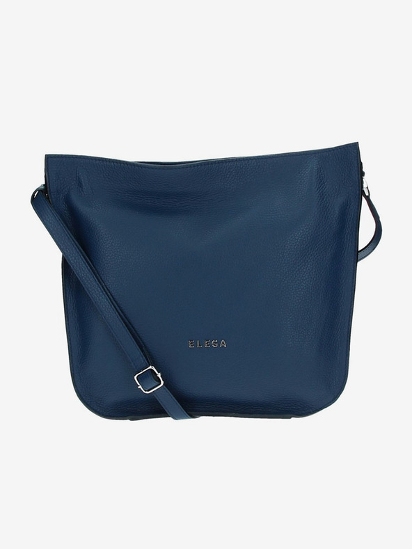 Elega Tmavě modrá dámská kožená crossbody kabelka ELEGA Hobie
