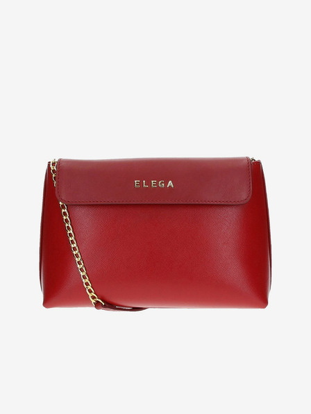 Elega Červená dámská kožená crossbody kabelka ELEGA Anie