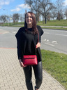 Elega Červená dámská kožená crossbody kabelka ELEGA Anie