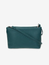 Elega Petrolejová dámská kožená crossbody kabelka Elega Fluffy