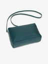 Elega Petrolejová dámská kožená crossbody kabelka Elega Fluffy