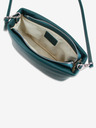 Elega Petrolejová dámská kožená crossbody kabelka Elega Fluffy