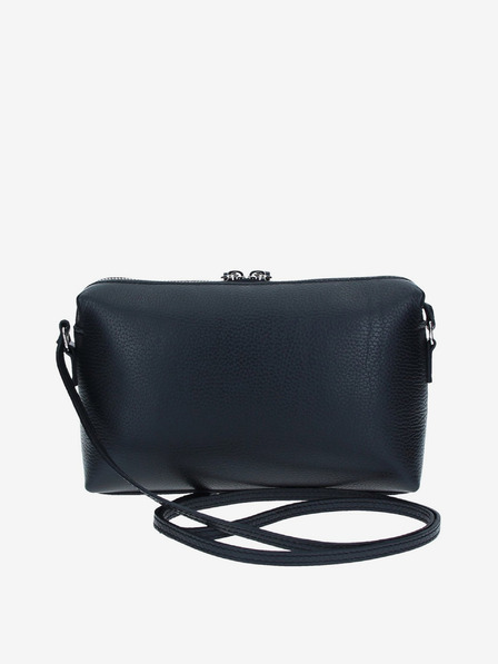 Elega Černá dámská kožená crossbody kabelka ELEGA Hill