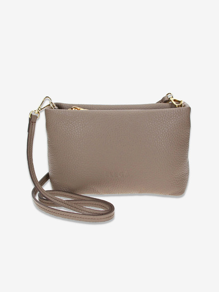 Elega Béžová dámská kožená crossbody kabelka Elega Fluffy