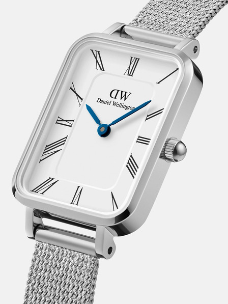 Daniel Wellington Stříbrné dámské hodinky Daniel Wellington mesh Quadro Sterling