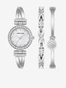 Anne Klein Sada hodinek a náramků ve stříbrné barvě Anne Klein