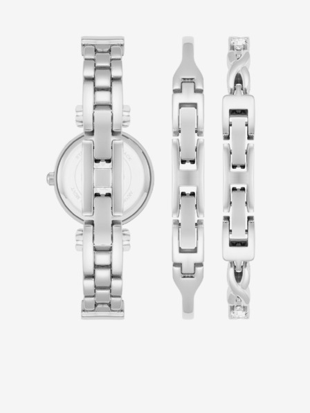 Anne Klein Sada hodinek a náramků ve stříbrné barvě Anne Klein