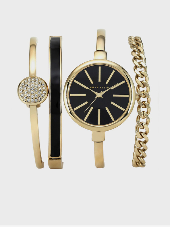Anne Klein Sada dámských hodinek a náramků ve zlaté barvě Anne Klein