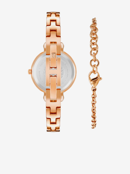 Anne Klein Sada hodinek a náramků v růžovozlaté barvě Anne Klein