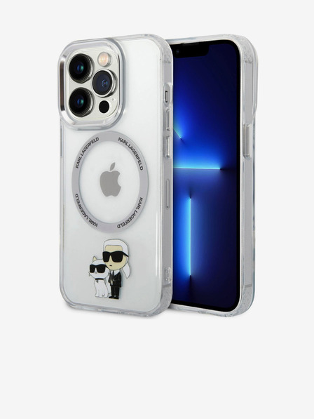 Karl Lagerfeld Karl Lagerfeld IML Karl and Choupette NFT MagSafe Zadní Kryt pro iPhone 15 Pro Max Transparent