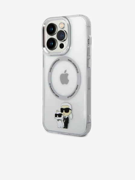 Karl Lagerfeld Karl Lagerfeld IML Karl and Choupette NFT MagSafe Zadní Kryt pro iPhone 15 Pro Max Transparent