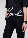 Karl Lagerfeld Černé dámské tričko KARL LAGERFELD Karl Signature