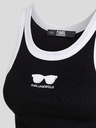 Karl Lagerfeld Černé dámské tílko KARL LAGERFELD Fashion