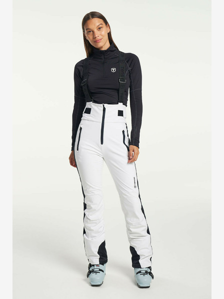 Tenson dámské lyžařské softshellové kalhoty s laclem TENSON Grace Softshell Bib W bílé