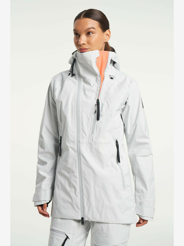 Tenson dámská lyžařská a skialpová membránová bunda TENSON Shibui Shell Jacket W světle šedá