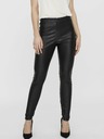 Vero Moda Černé dámské koženkové skinny fit legíny VERO MODA Gaya