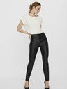 Vero Moda Černé dámské koženkové skinny fit legíny VERO MODA Gaya