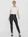 Vero Moda Černé dámské koženkové skinny fit legíny VERO MODA Gaya