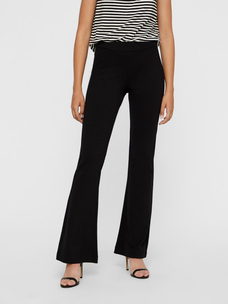 Vero Moda Černé dámské flared fit kalhoty Vero Moda Kamma