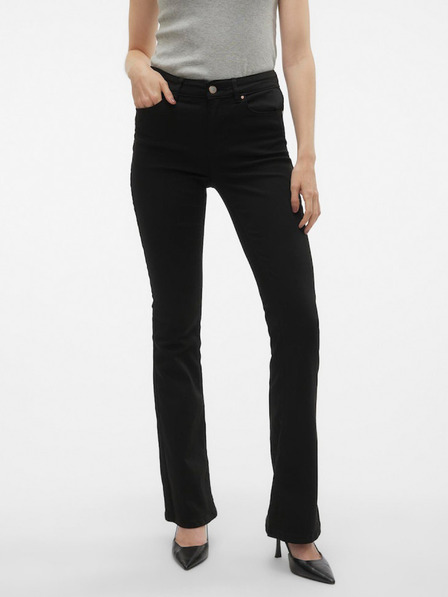 Vero Moda Černé dámské flared fit džíny Vero Moda Flash