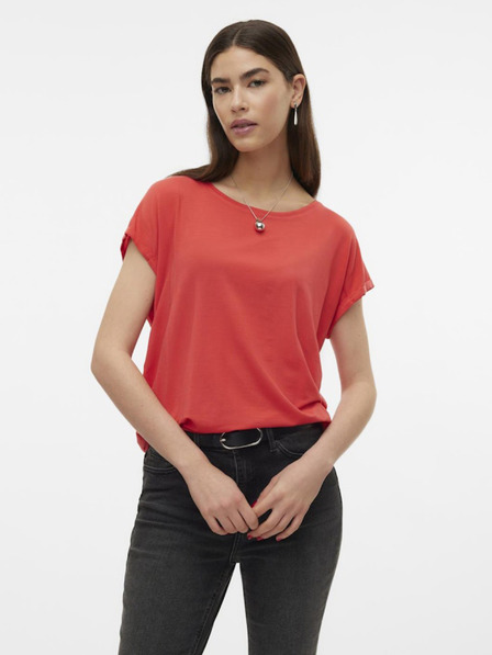 Vero Moda Červené dámské tričko Vero Moda Ava