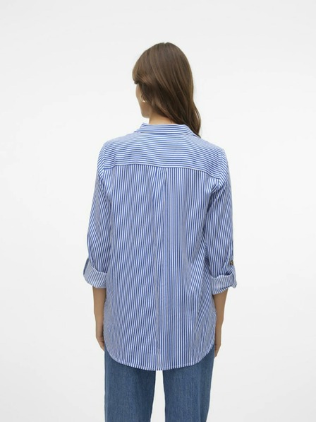 Vero Moda Bílo-modrá dámská pruhovaná košile Vero Moda Bumpy