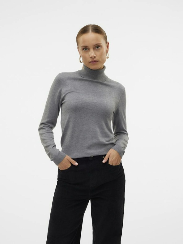 Vero Moda Šedý dámský rolák Vero Moda Iris