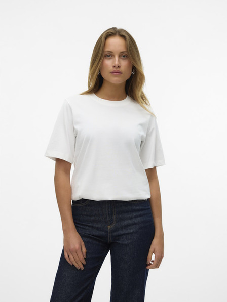 Vero Moda Bílé dámské tričko Vero Moda Demi