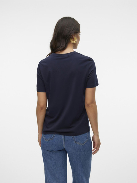 Vero Moda Tmavě modré dámské tričko Vero Moda Paulina