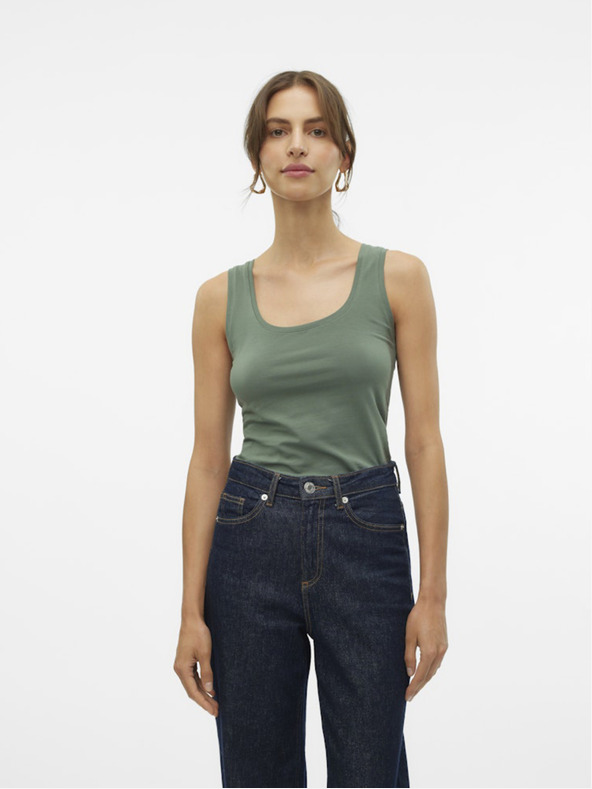 Vero Moda Zelené dámské tílko Vero Moda Lulu