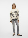 Vero Moda Černo-krémový dámský pruhovaný svetr Vero Moda Saba