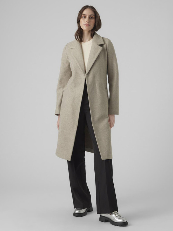 Vero Moda Béžový dámský kabát Vero Moda Fortuneaya