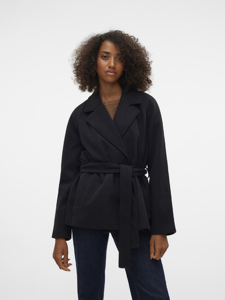 Vero Moda Černý dámský krátký kabát Vero Moda Fortuneaya