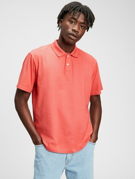 GAP Červené pánské polo tričko organic cotton GAP