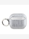 Karl Lagerfeld PU Embossed Karl Head Pouzdro pro AirPods 3 Silver Karl Lagerfeld