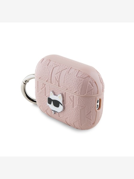 Karl Lagerfeld Karl Lagerfeld PU Embossed Choupette Head Pouzdro pro AirPods Pro 2 Pink